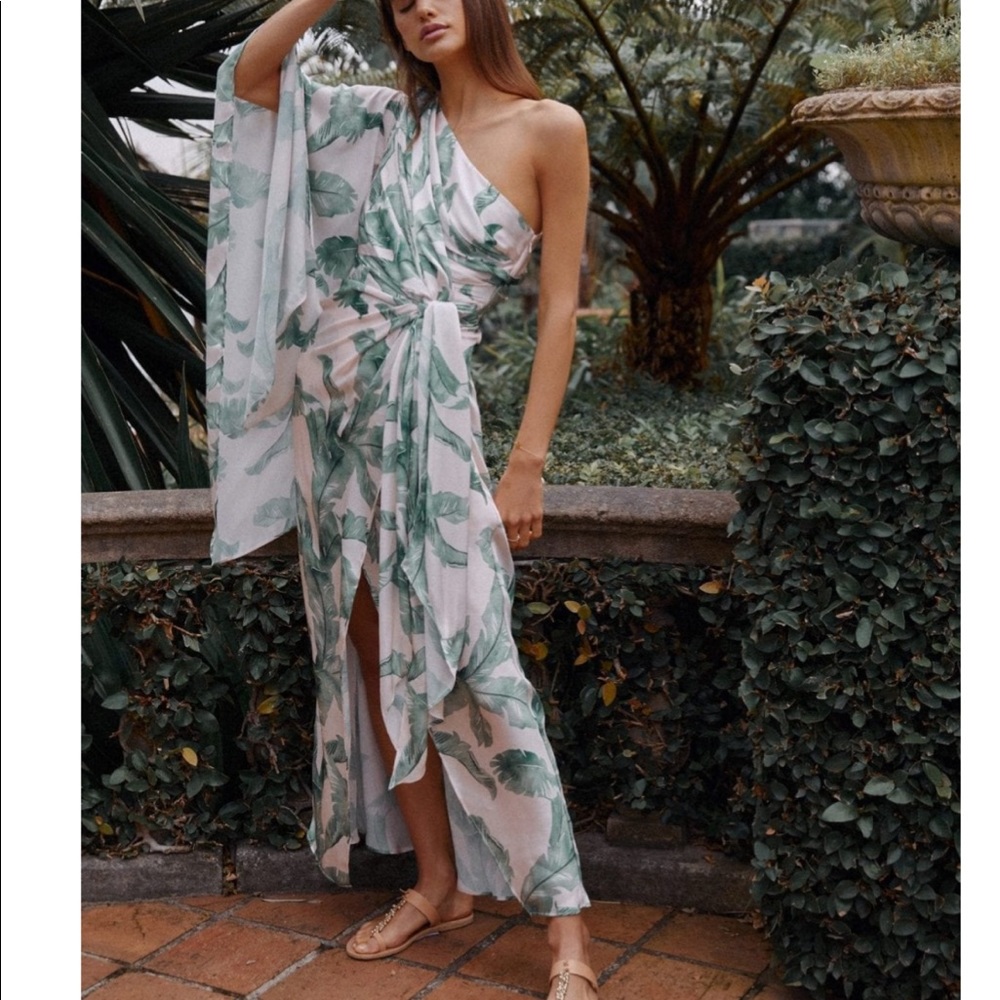 Free People significant other palm print wrap dress Gorgeous & unique 4